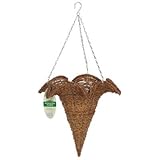 Gardman R290 Rustic Rattan Hanging Star Cone Basket, 12" Diameter