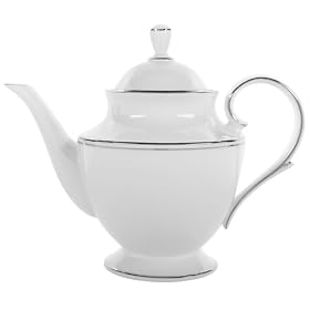 Lenox Federal Platinum Bone China Teapot with Lid by Lenox