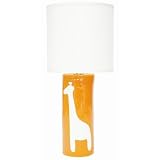 Silhouette Cylinder Lamp Design: Orange Giraffe