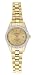 Avalon Women's Prestige Series Stone Bezel Gold Tone Date Bracelet Watch # 8078