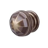 Cabinet Knobs Antique Solid Brass, 1 1/4 Diameter Knob