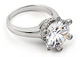 ROUND SINGLE STONE CUBIC ZIRCONIA RING