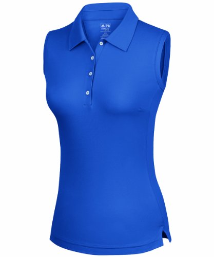 Adidas 2012 Women's ClimaLite Sleeveless Jersey Solid Polo (Stardust/White - L)