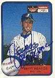 Britt Reames, Montreal Expos, 2001 Fleer Platinum Autographed Card