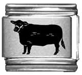 Clearly Charming Cow Laser Italian Charm