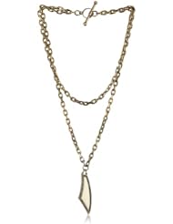 Paige Novick "Gotham" Layered Chain and Ivory Enamel Pendant Necklace