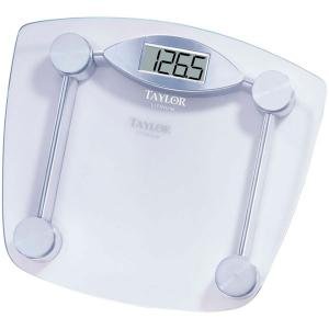 New Taylor 7506 Chrome and Glass Lithium Digital Scale LCD Readout Instant On Auto Zero UV Glue