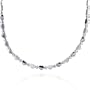 Sterling Silver Polished & Satin Heart Bracelet 17"