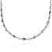 Sterling Silver Polished & Satin Heart Bracelet 17\