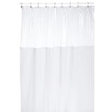 Carnation Home Fashions 72 by 84-Inch Vinyl Window Shower Curtain, White by Carnation Home Fashions