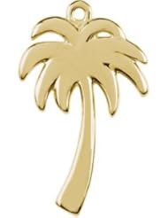 14K Yellow Gold Tiny Palm Tree Charm