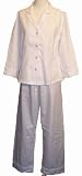 Kiyomi Womens White Dot Cotton Pj Pajama with Pink Piping- Size S, M, L