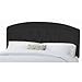 Arc Tufted Headboard in Shantung Black Size: California King