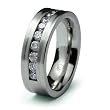 Stainless Steel Ring with CZ (Sizes 8-12)
