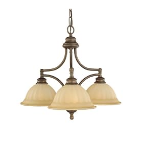 Murray Feiss F1648 3CB Neo Classic Three-Light Breakfast Downlight Chandelier, Corinthian... by Murray Feiss