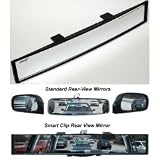 Smart-Clip Wide Rear View Mirror (Black) (2.75 H x 15 W x 1 D)
