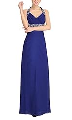 Sexy Empire   Waistline Sequined Lace Halter Chiffon/Georgette Floor Length Evening Dress/Prom Dress/Party Dress  With a Sash 