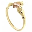 Claddagh Ring Made of Yellow Gold & Rose Gold Heart