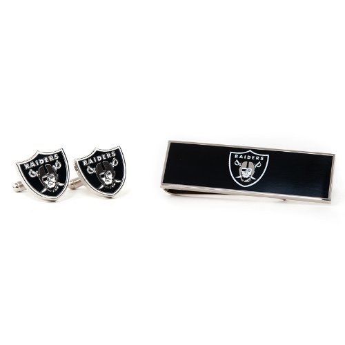 NFL Oakland Raiders Cufflinks and Money Clip Gift Set