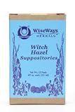 Witch Hazel Suppositories 12 Pack - Natural Herbal Hemorrhoids Suppository