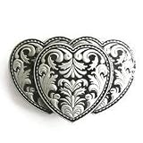 Artistic Hearts Black Belt Buckle