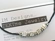 IM Designs Acronym Necklace- Tan Cord