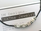 IM Designs Acronym Necklace- Black Cord
