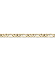 14K Gold Figaro Link Bracelet (6mm)