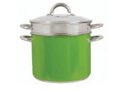 Gibson Colorsplash Westmeade 3-Piece Pasta Cooker Set, Green