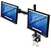 Dual LCD Monitor Stand desk clamp holds up to 24" lcd monitors