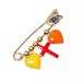 14k Kitty, Heart &amp; Cross Enamel Baby Pin