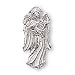 The Perfect 14K White Gold Angel with Harp Pin - 14X6MM