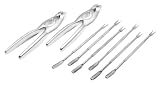 Global Decor 1604 Seafood Tool Set, Includes 2 Crackers and 6 Forks