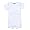 Romper, cross shoulder, short sleeve, with picot trim, 100% Pima cotton, softest ine the world !, 18 months, Blue / White picot trim