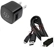 OEM Blackberry RIM Home Wall Travel Charger Adapter with Micro USB Data Sync Cable for Blackberry Curve 8520 8530 8900 3G 9300 9330 9500 Storm 9530 Storm 2 9550 9520 Tour 9630 Style 9670 Bold 9650 9700 9780 Torch 9800