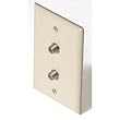 Steren Almond Dual F Connector Wall Plate