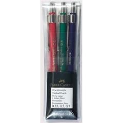Faber-Castell Druckbleistift 3er-Set 0,3/0,5/0,7mm im Plastiketui
