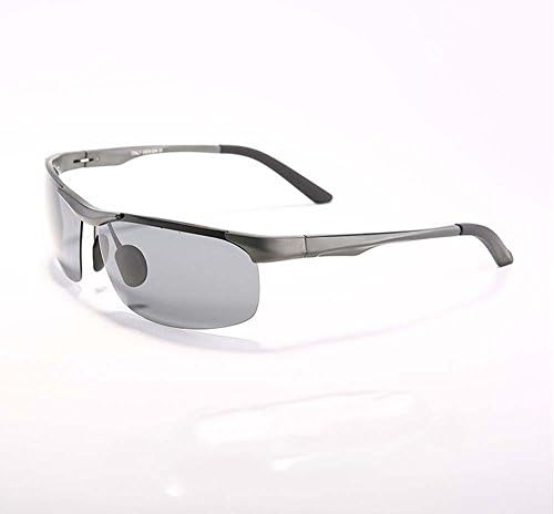 The new aluminum-magnesium sunglasses men polarizer sunglasses sports car driving special glasses (Gray box gray lenses)