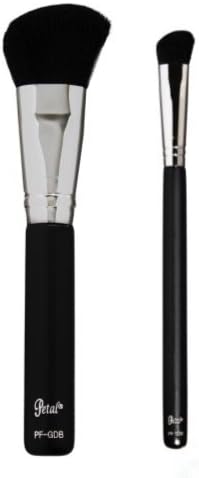Bundle - Petal Beauty Angled Top Synthetic Kabuki + Precision Face Makeup Brush