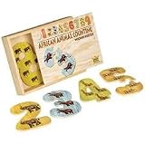 African Animal Wooden Counting Puzzle