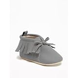 オールドネイビー OLD NAVY/ フリンジブーティーズ グレー シューズ 18～24ヶ月【並行輸入】