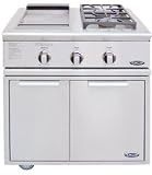DCS Liberty Natural Gas Side Burner And Griddle Unit On Cart