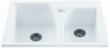 Reliance 33.25" x 21.75" Discovery Double Bowl Kitchen Sink Finish: Mexican Sand, Faucet Drillings: 1 Hole