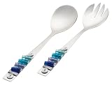 Wild Eye Designs Salad Server, Blue Mini Beads