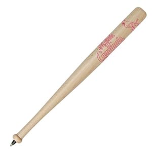 MLB St. Louis Cardinals Real Wood Bat Pen, One Size, Yellow