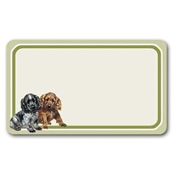 Pair of Puppies - Adhesive Name Badges (set of 25)