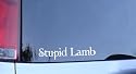 Stupid Lamb white vinyl sticker, twilight fan bella decal