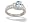 14K White Gold Genuine Oval Aquamarine and Diamond Ring - Size 4
