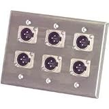 Pro Co WP3004 (6) XLR Male Wallplate Triple Gang