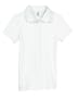 Bella Ladies mini pique Short Sleeve Polo Sport Shirt - WHITE - X-Large